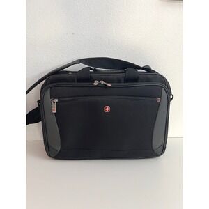 Wenger SwissGear Laptop Briefcase Black Ballistic Nylon Messenger Travel Bag